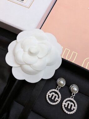 Miu Miu Pearl Pendant Earrings